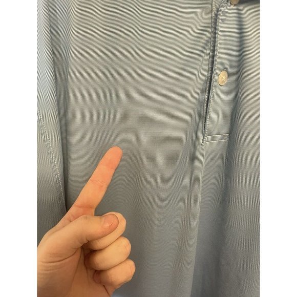 FootJoy FJ Men’s XXL Solid‎ Light Blue Polo Shirt Sleeve “Read” - Picture 3 of 11